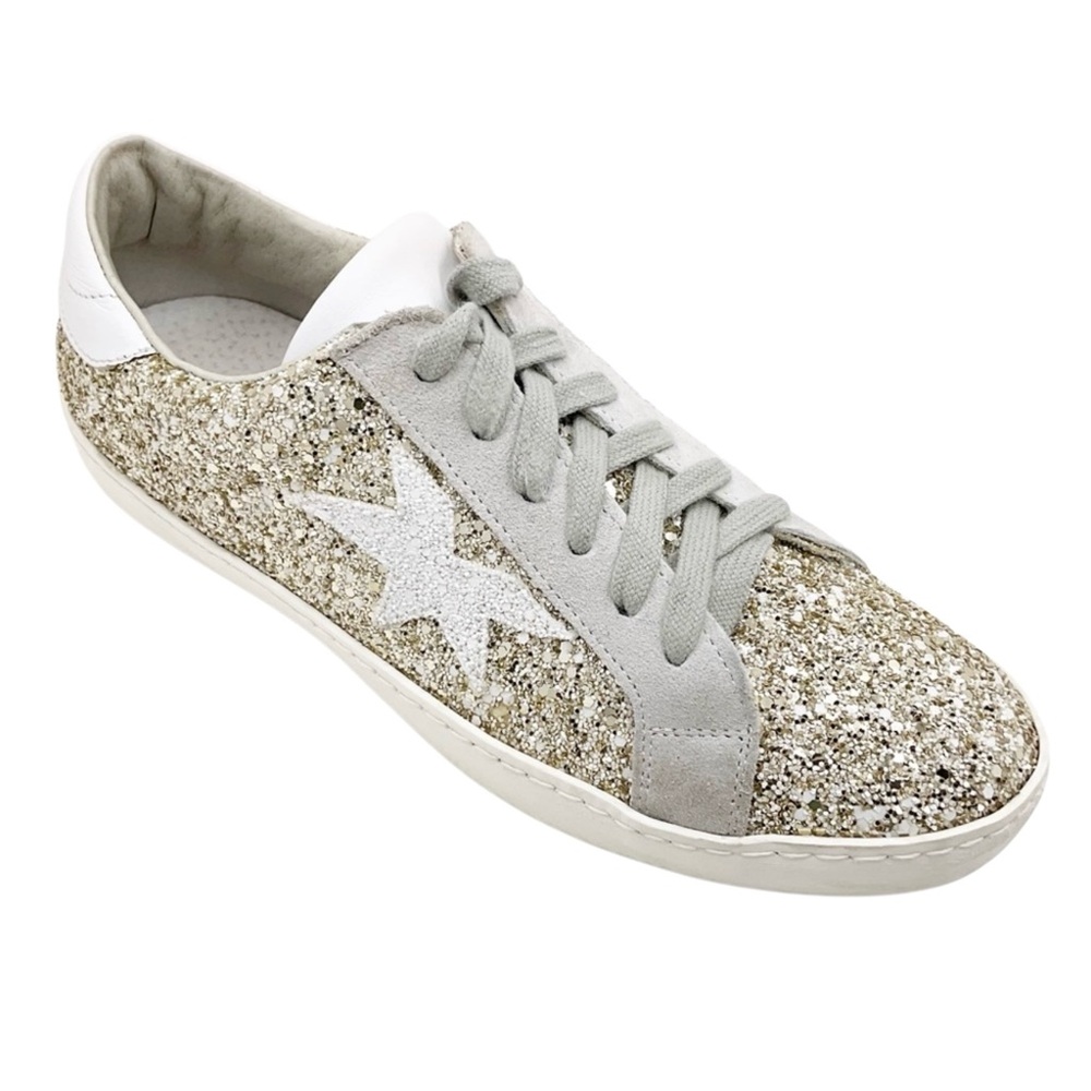 {275 Central} Metallic Martin Sneaker Platinum Glitter
